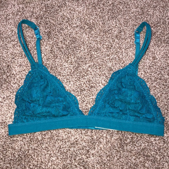 Anemone Other - Teal Lace Semi-sheer Bralette